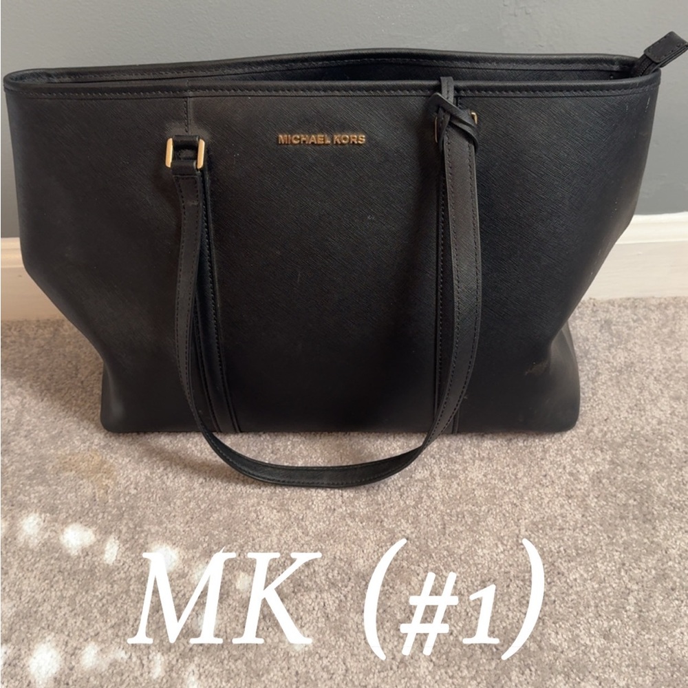 Michael Kors Black Leather Tote